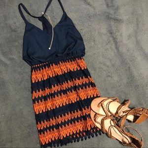 Auburn Navy and Orange Game Day Dress!